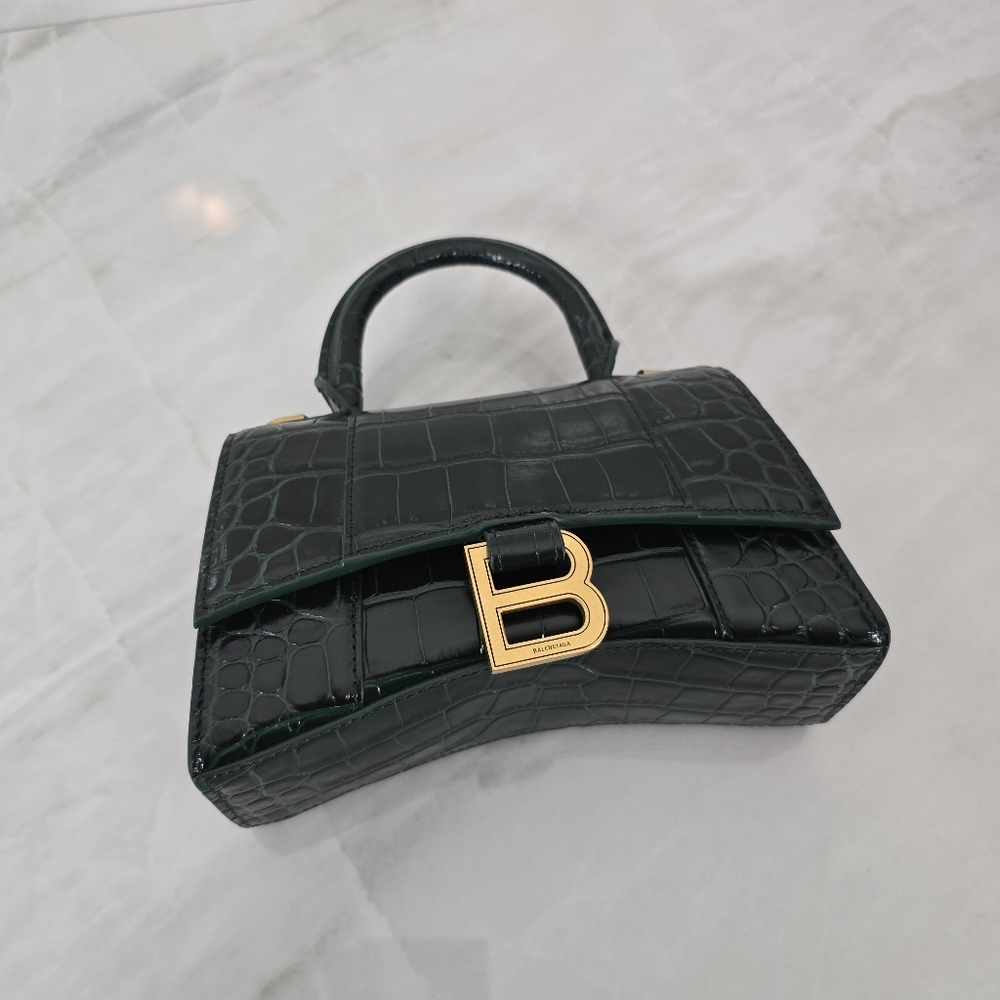 Balenciaga Green Crocodile-Embossed Handbag - Picture 11 of 11